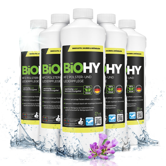 BiOHY car upholstery &amp; leather care, car upholstery cleaner, car seat cleaner, interior care