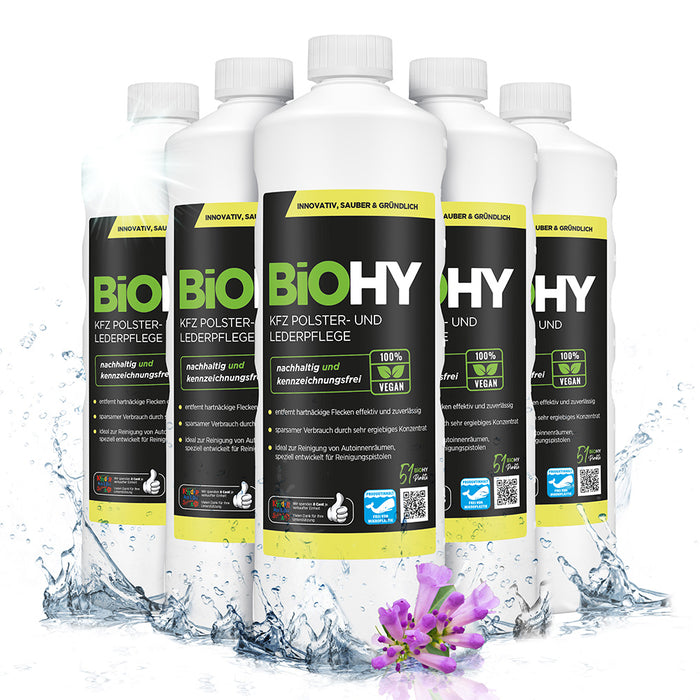 BiOHY car upholstery &amp; leather care, car upholstery cleaner, car seat cleaner, interior care