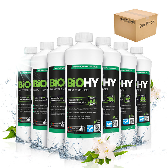 BiOHY parquet cleaner, parquet care products, wooden floor soap, parquet care