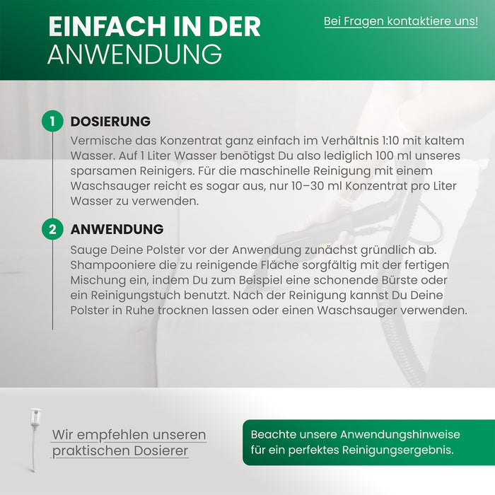 Premium upholstery cleaner, textile cleaner, upholstery cleaning agent, sofa cleaner