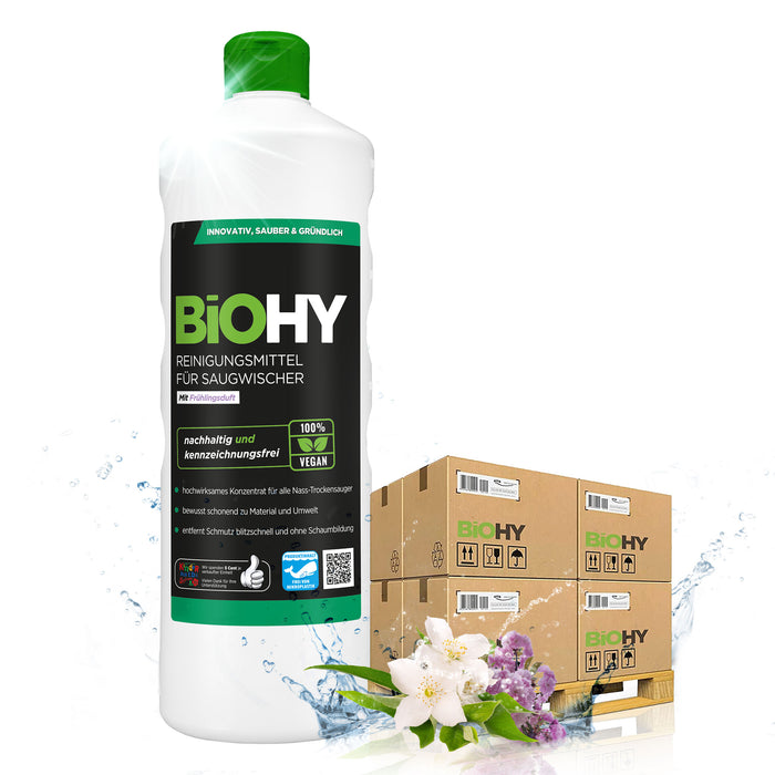 BiOHY cleaning agent for suction wipers 10 liters, wet and dry vacuum cleaners, floor care, shine cleaner