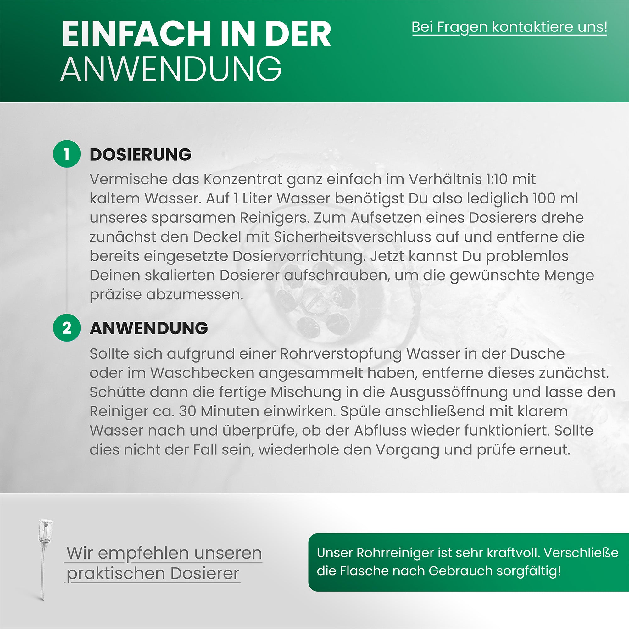 BiOHY pipe cleaner, drain cleaner, raw-free agent, professional concentrate