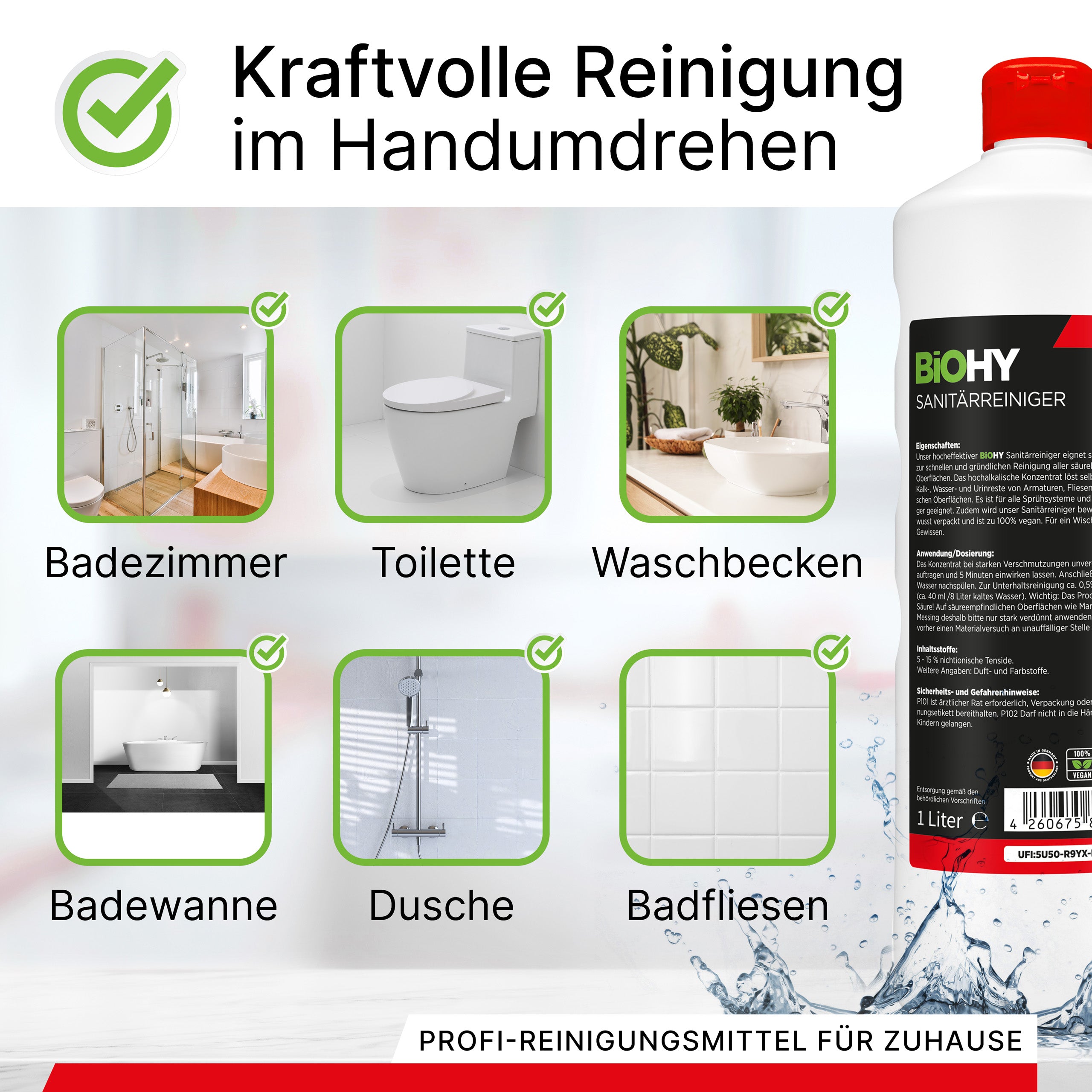 BiOHY sanitary cleaner, bathroom cleaner, limescale remover, bathroom cleaner