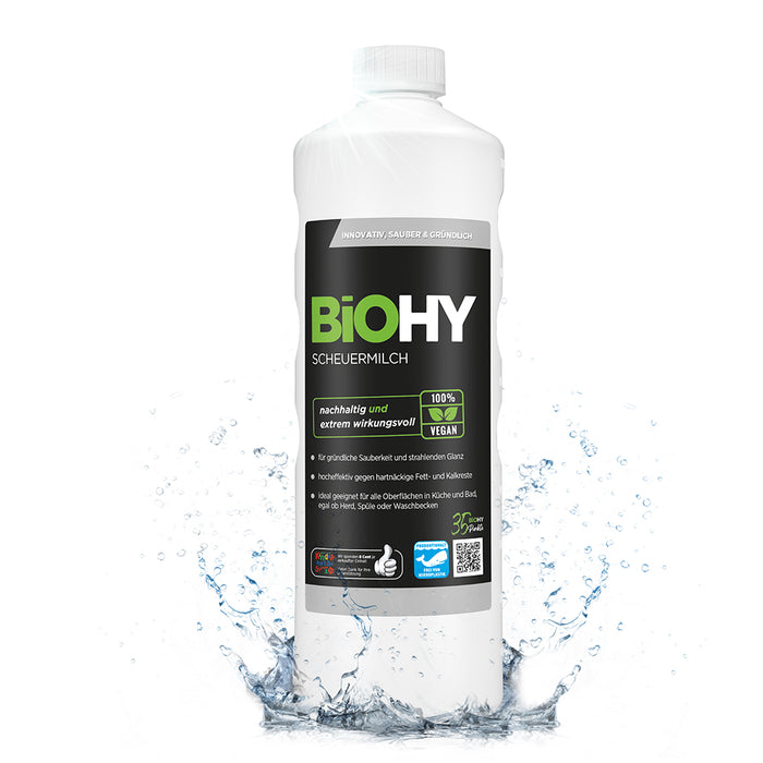BiOHY scouring milk, scouring agent, cleaner for kitchen and bathroom, cleaning milk