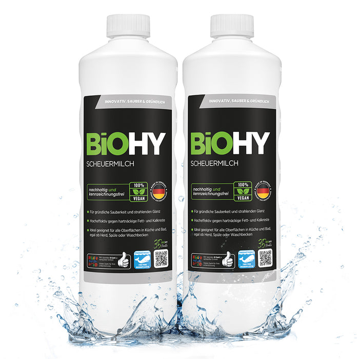 BiOHY scouring milk, scouring agent, cleaner for kitchen and bathroom, cleaning milk