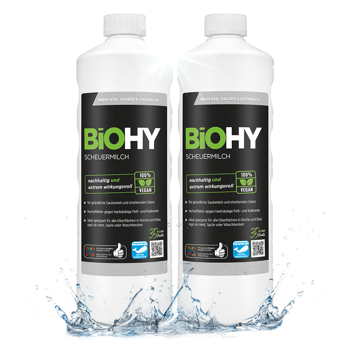 BiOHY scouring milk, scouring agent, cleaner for kitchen and bathroom, cleaning milk