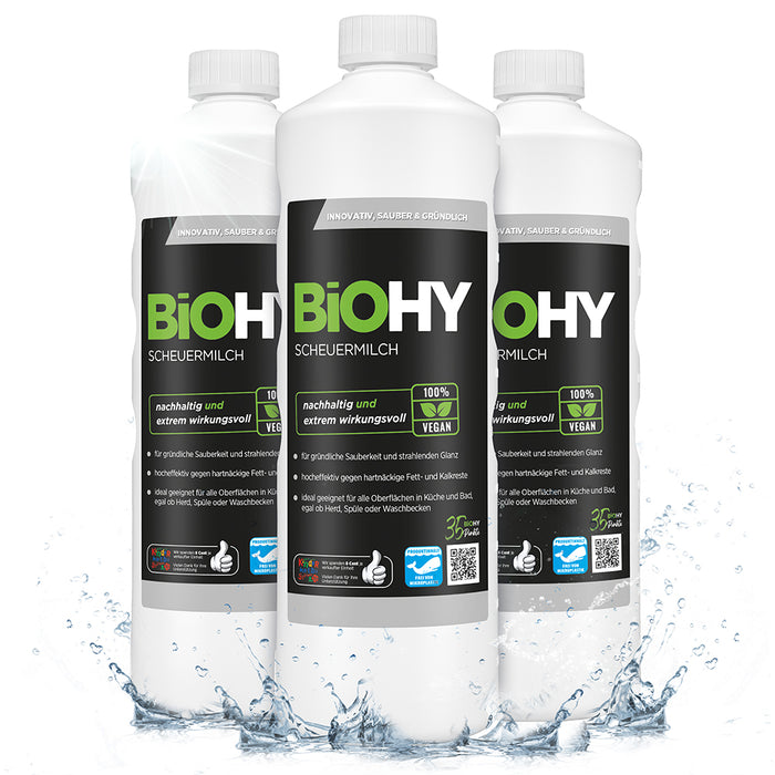 BiOHY scouring milk, scouring agent, cleaner for kitchen and bathroom, cleaning milk