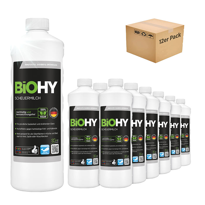 BiOHY scouring milk, scouring agent, cleaner for kitchen and bathroom, cleaning milk