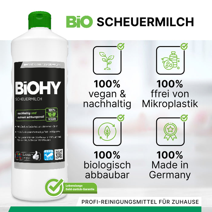 BiOHY scouring milk, stove cleaner, kitchen cleaner, cleaning milk, B2B