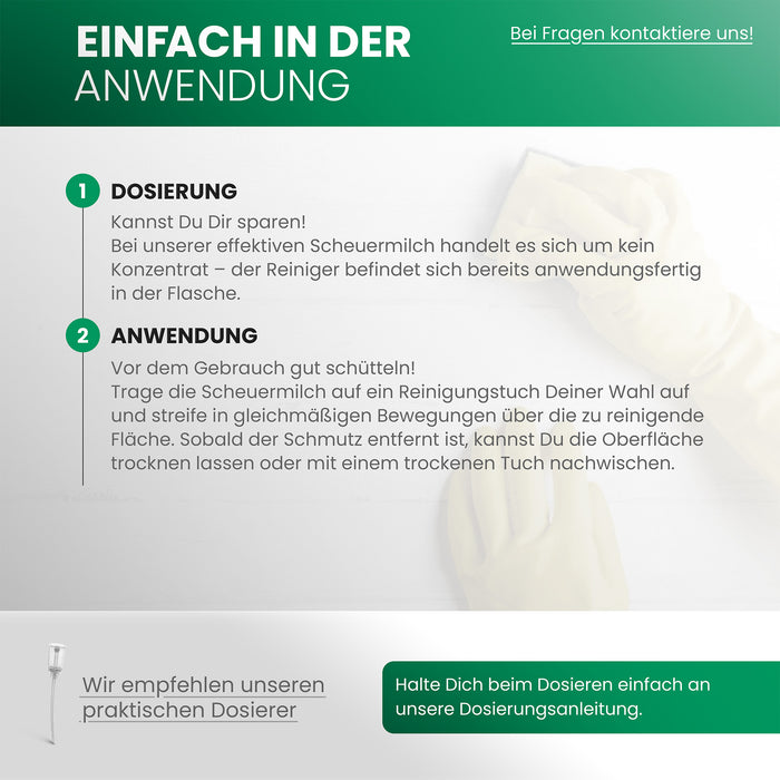 BiOHY scouring milk, scouring agent, cleaner for kitchen and bathroom, cleaning milk