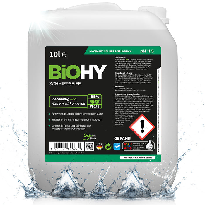 BiOHY soft soap, soft soap solution, floor cleaner, organic concentrate