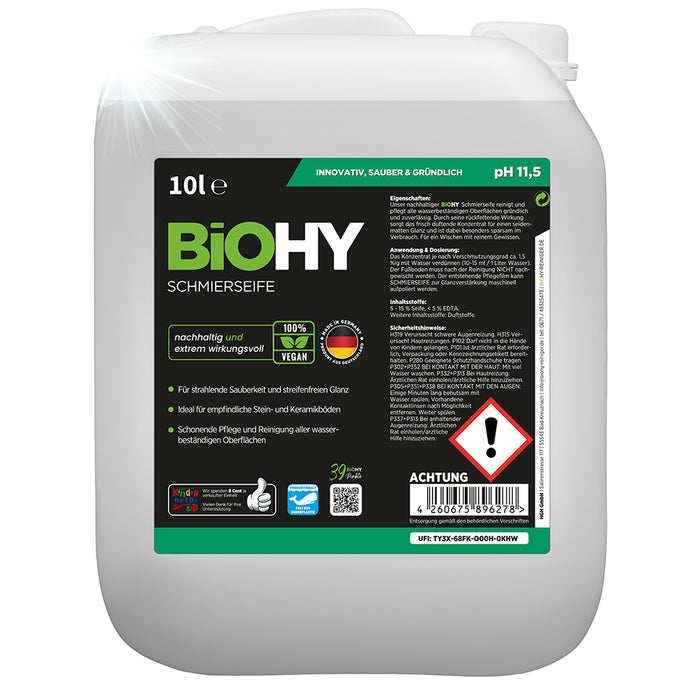 BiOHY soft soap, soft soap solution, floor cleaner, organic concentrate