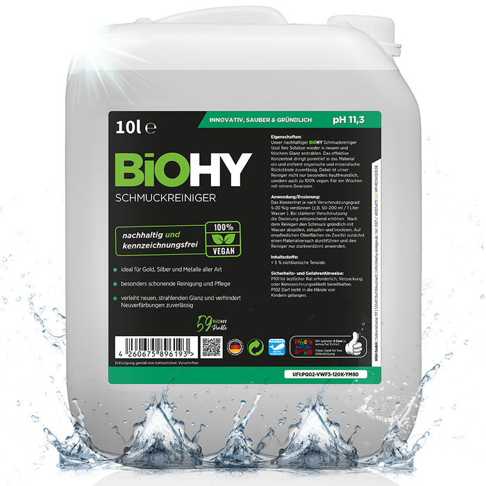 BiOHY jewelry cleaner, ultrasonic jewelry cleaner, cleaner for silver jewelry and gold, organic concentrate