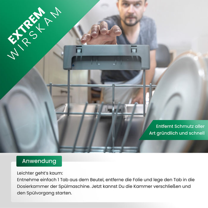 BIOHY dishwasher tabs (2-phase), dishwasher tabs, dishwasher tabs, rinsing tabs 