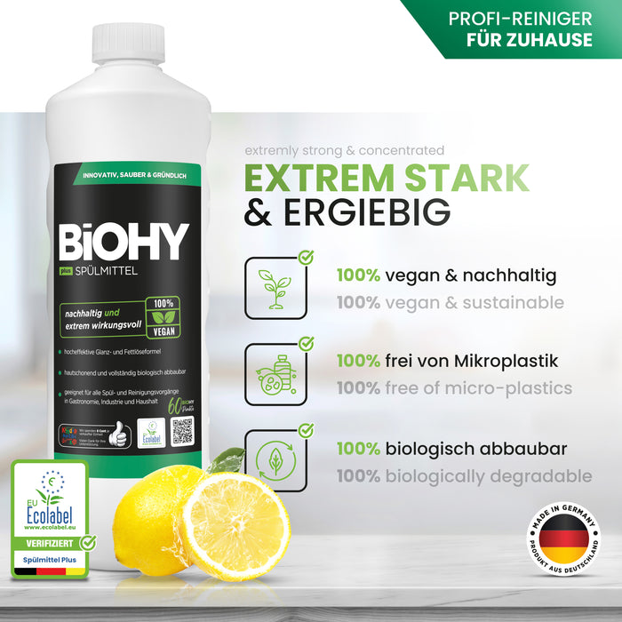 BiOHY washing-up liquid, dishwashing liquid, hand washing-up liquid, dishwashing liquid