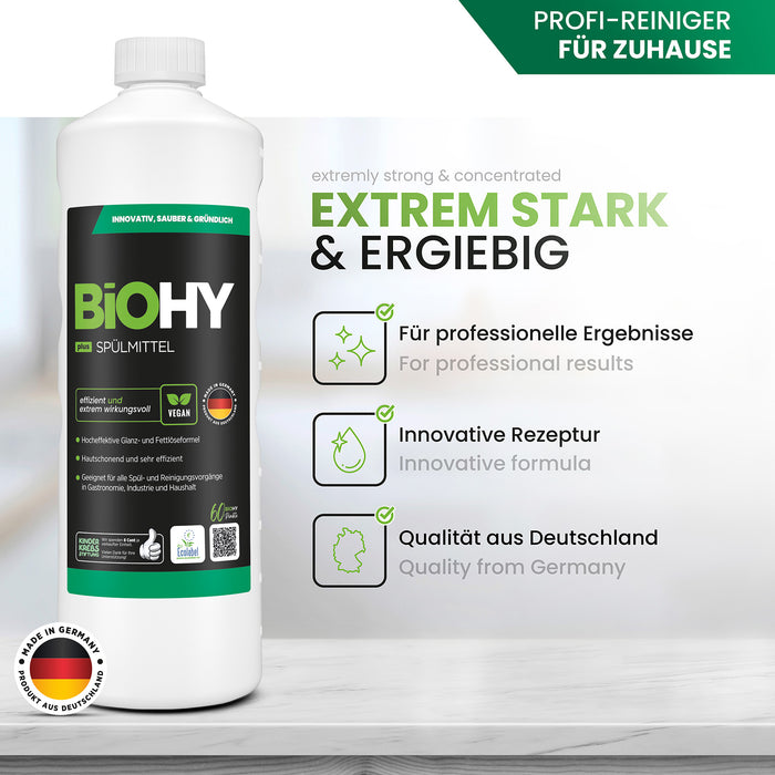 BiOHY washing-up liquid, dishwashing liquid, hand washing-up liquid, dishwashing liquid