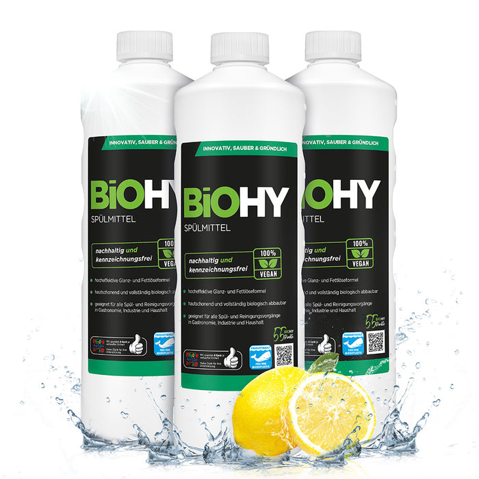 BiOHY washing-up liquid, dishwashing liquid, hand washing-up liquid, dishwashing liquid