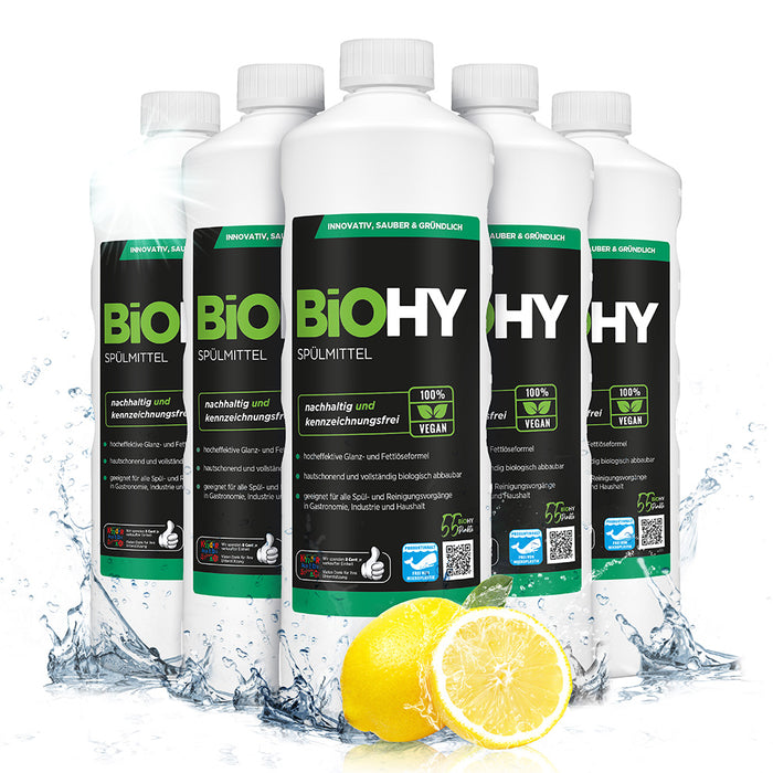 BiOHY washing-up liquid, dishwashing liquid, hand washing-up liquid, dishwashing liquid