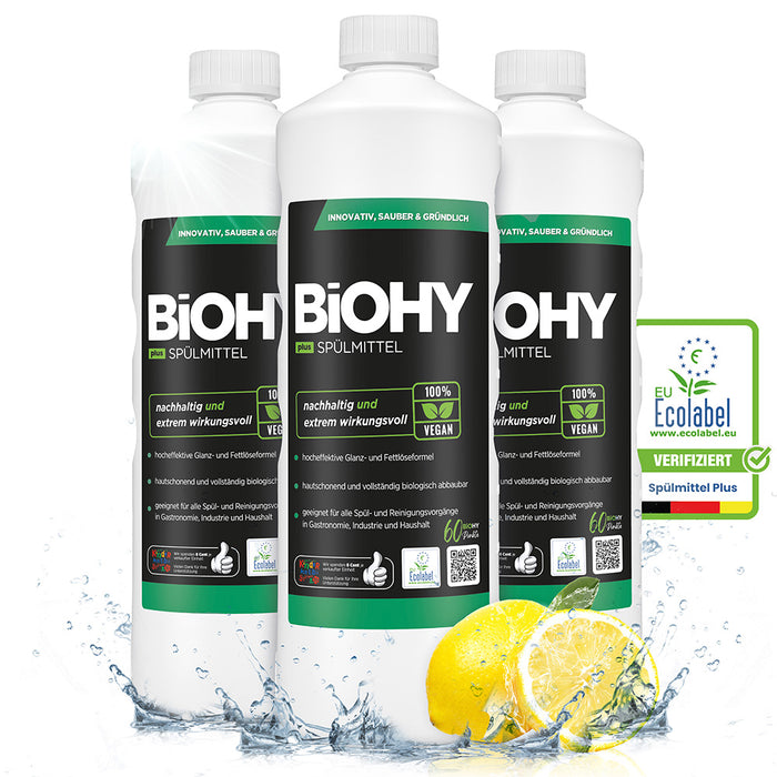 BiOHY washing-up liquid, dishwashing liquid, hand washing-up liquid, dishwashing liquid