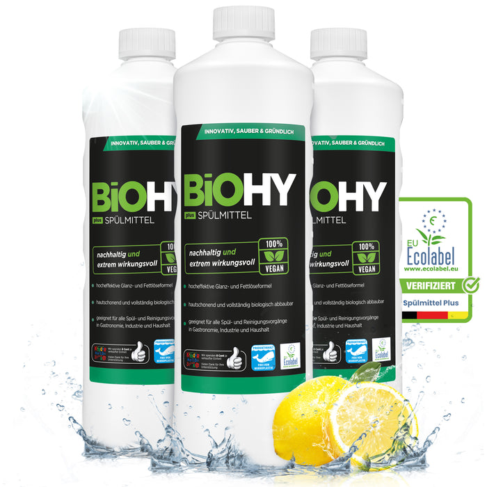 BiOHY washing-up liquid, dishwashing liquid, hand washing-up liquid, dishwashing liquid