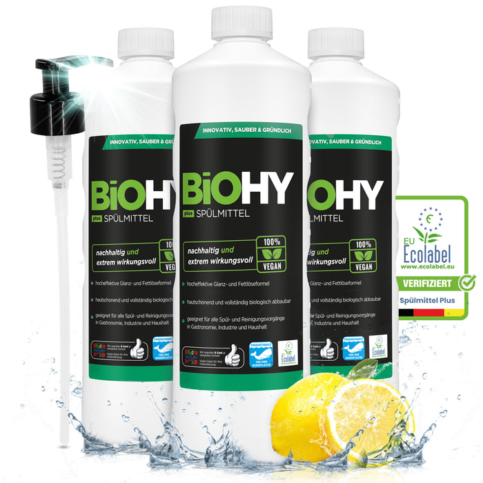 BiOHY washing-up liquid, dishwashing liquid, hand washing-up liquid, dishwashing liquid