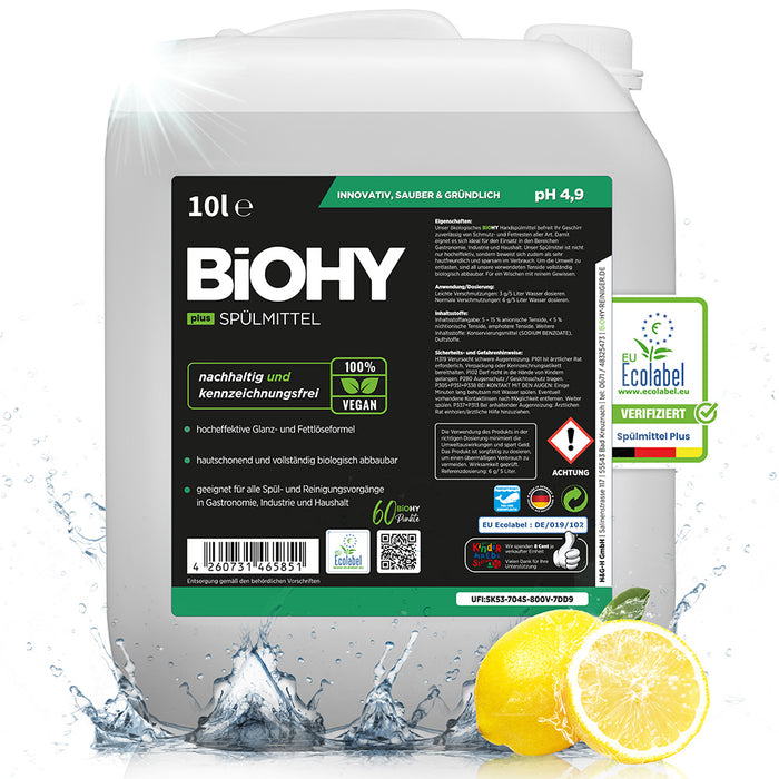 BiOHY washing-up liquid, dishwashing liquid, hand washing-up liquid, dishwashing liquid