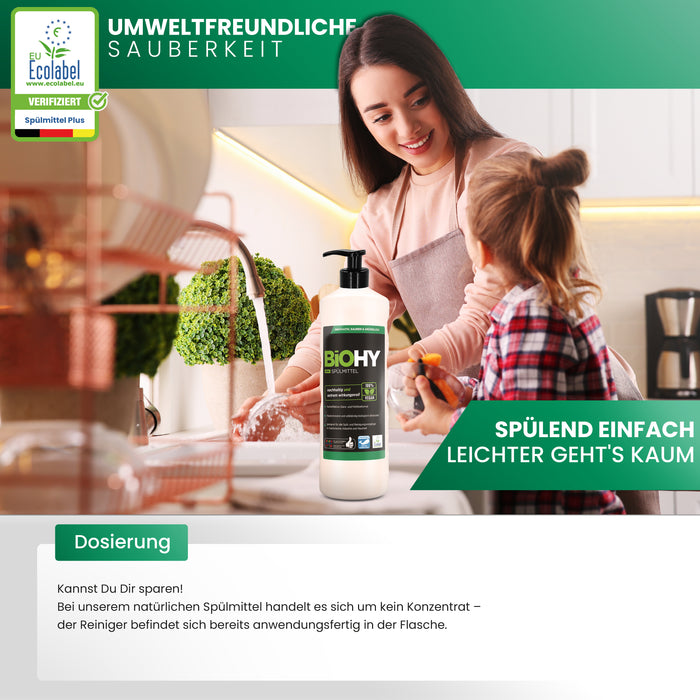 BiOHY washing-up liquid, dishwashing liquid, hand washing-up liquid, dishwashing liquid