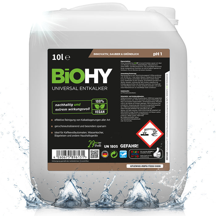 BiOHY universal descaler, descaler, organic limescale remover, limescale cleaner