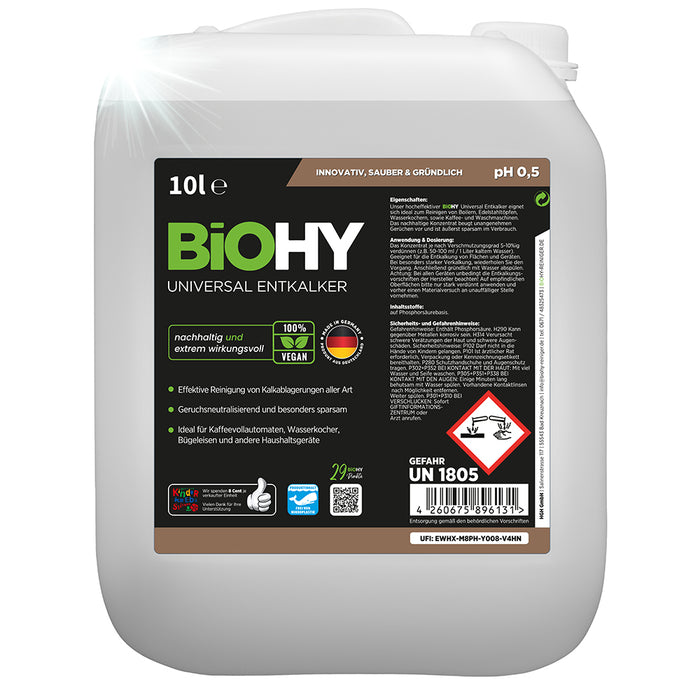 BiOHY universal descaler, descaler, organic limescale remover, limescale cleaner