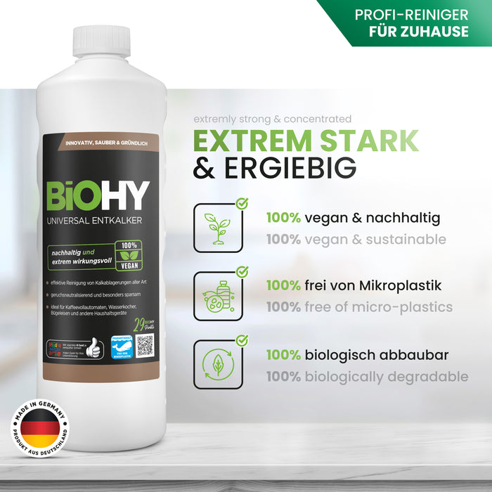 BiOHY universal descaler, descaler, organic limescale remover, limescale cleaner