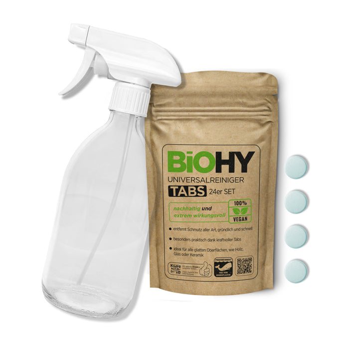 BiOHY Glasflaschen-Set mit Universalreiniger Tabs – Bild 11