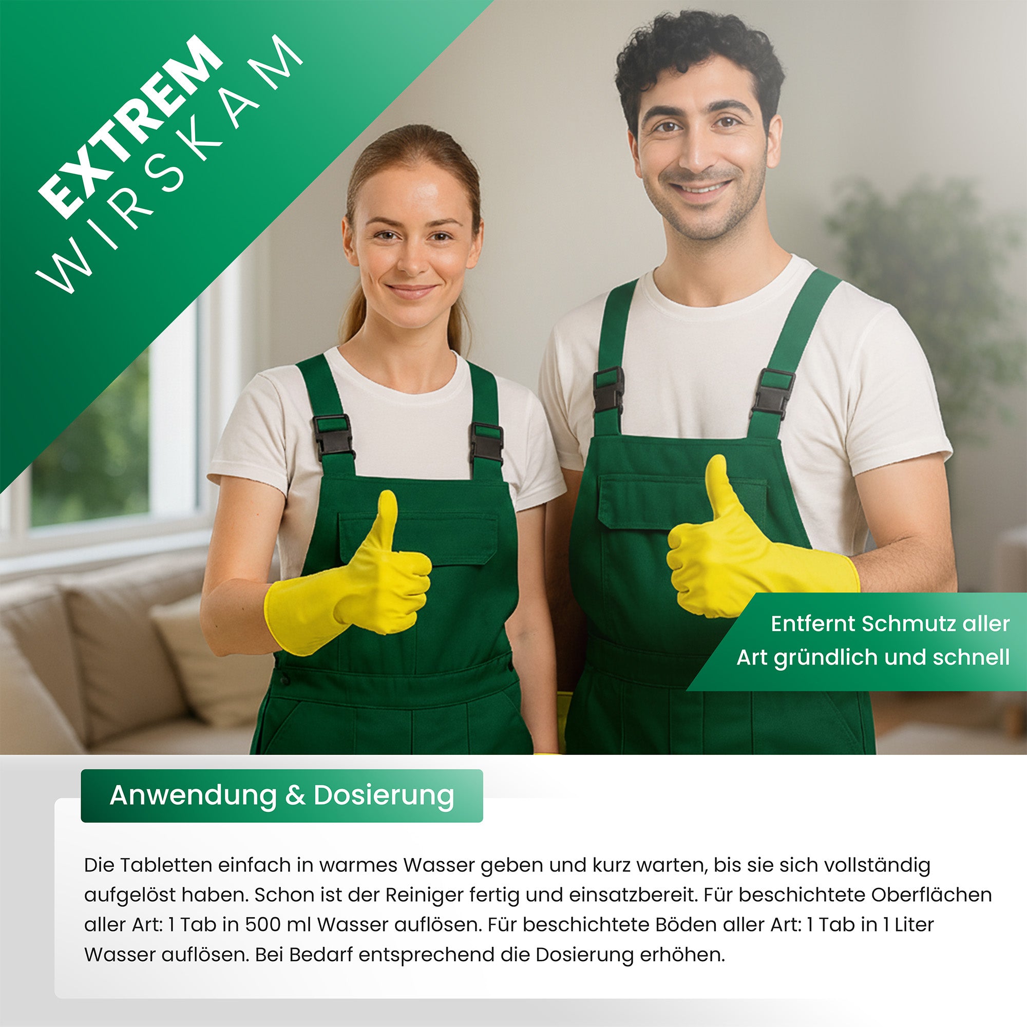 BIOHY universal cleaner tabs, cleaning agents, cleaning tablets, all-purpose cleaner tabs