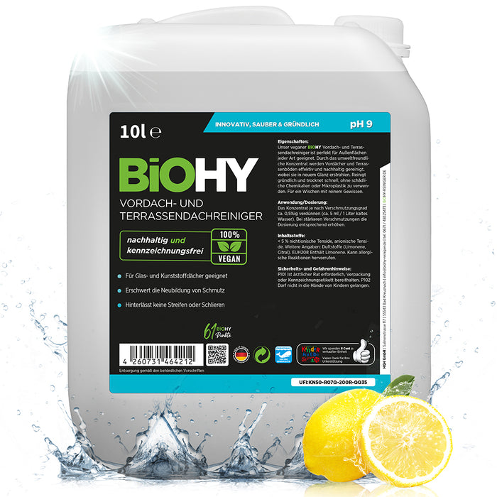 BiOHY canopy and patio roof cleaner, patio cleaner, canopy cleaner, algae remover
