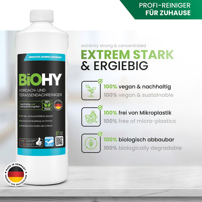 BiOHY canopy and patio roof cleaner, patio cleaner, canopy cleaner, algae remover