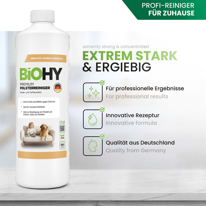 BiOHY upholstery cleaner, textile cleaner, upholstery cleaning agent, sofa cleaner