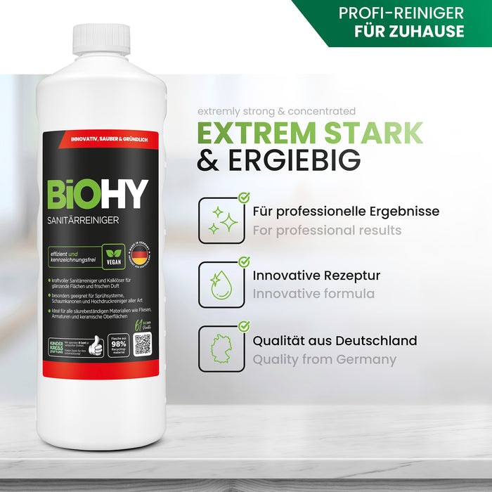 BiOHY sanitary cleaner, bathroom cleaner, limescale remover, bathroom cleaner