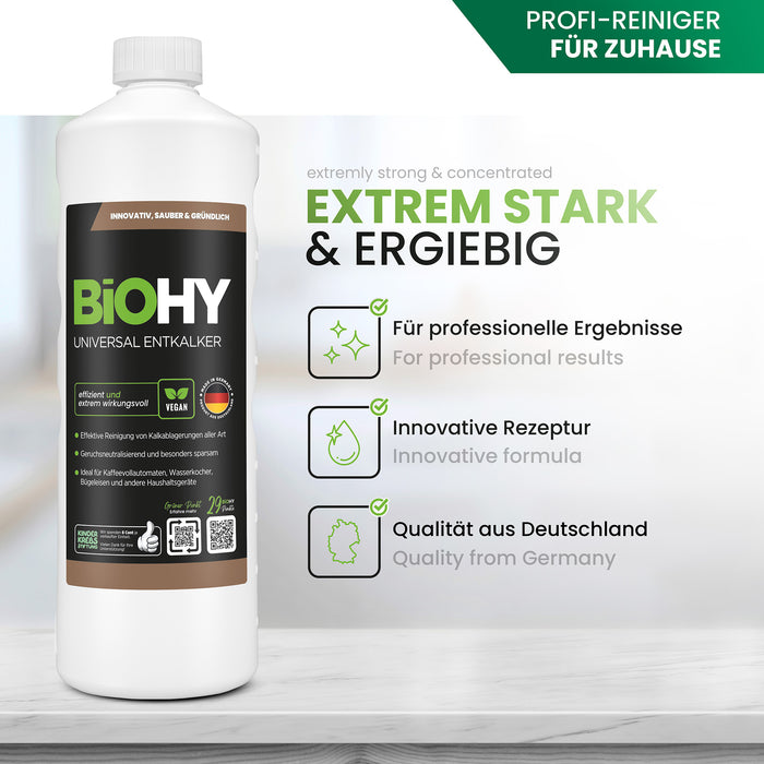 BiOHY universal descaler, descaler, organic limescale remover, limescale cleaner