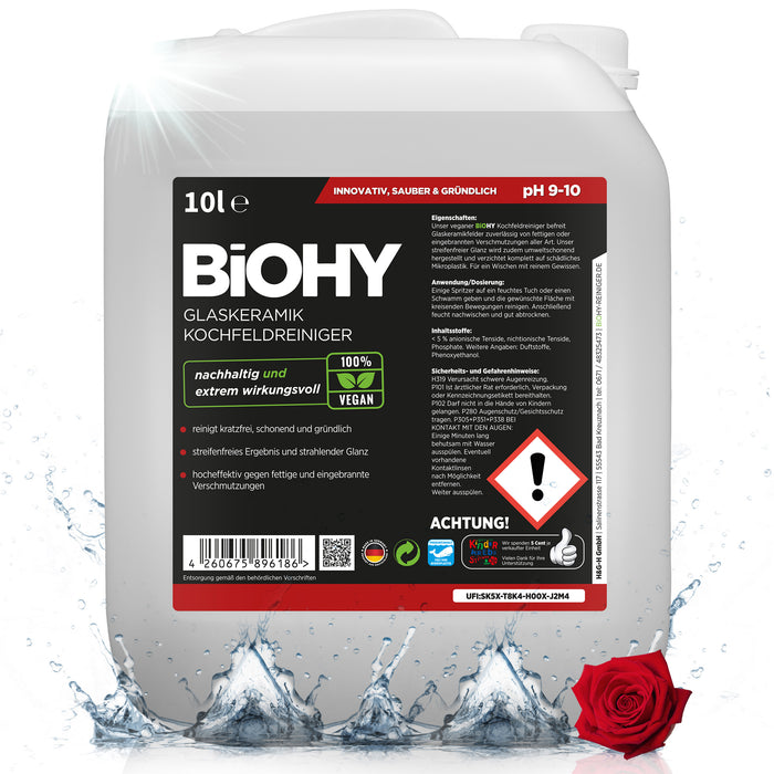 BiOHY ceramic hob cleaner, hob cleaner, ceramic glass cleaner, concentrate, B2B