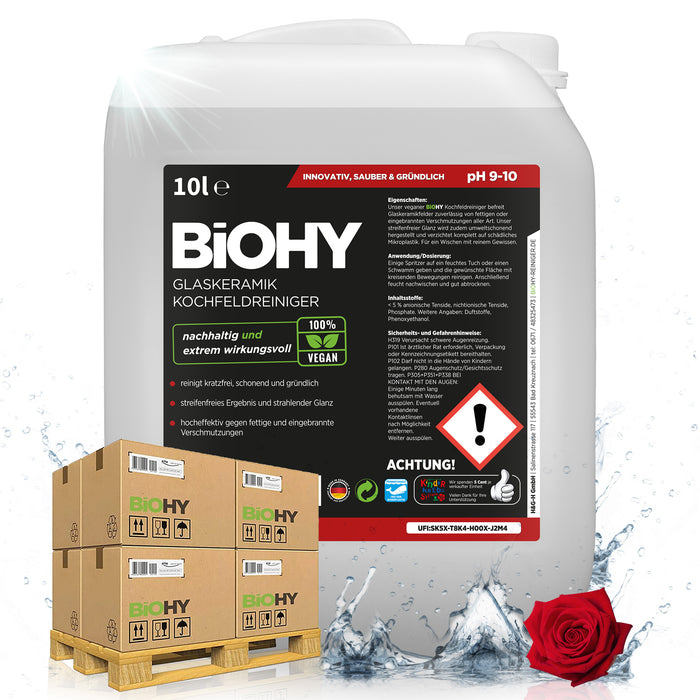 BiOHY ceramic hob cleaner, hob cleaner, ceramic glass cleaner, concentrate, B2B