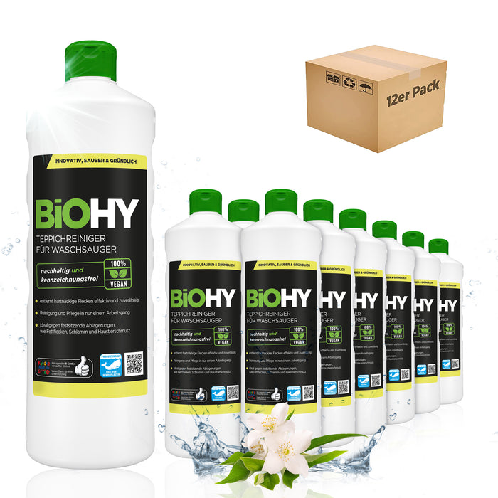 BiOHY carpet cleaner for vacuum cleaners, carpet shampoo, textile cleaner, upholstery cleaner, B2B