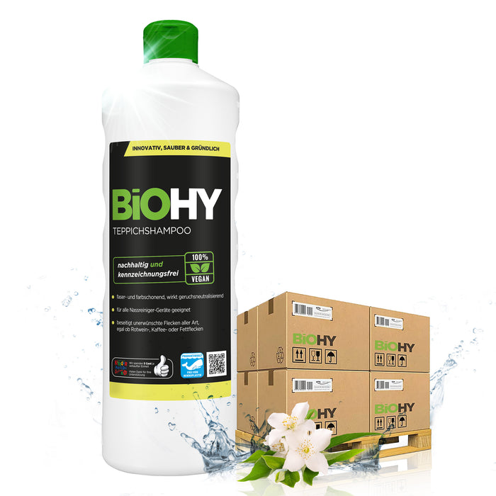 BiOHY carpet shampoo, carpet cleaner, spot cleaner, organic concentrate, B2B