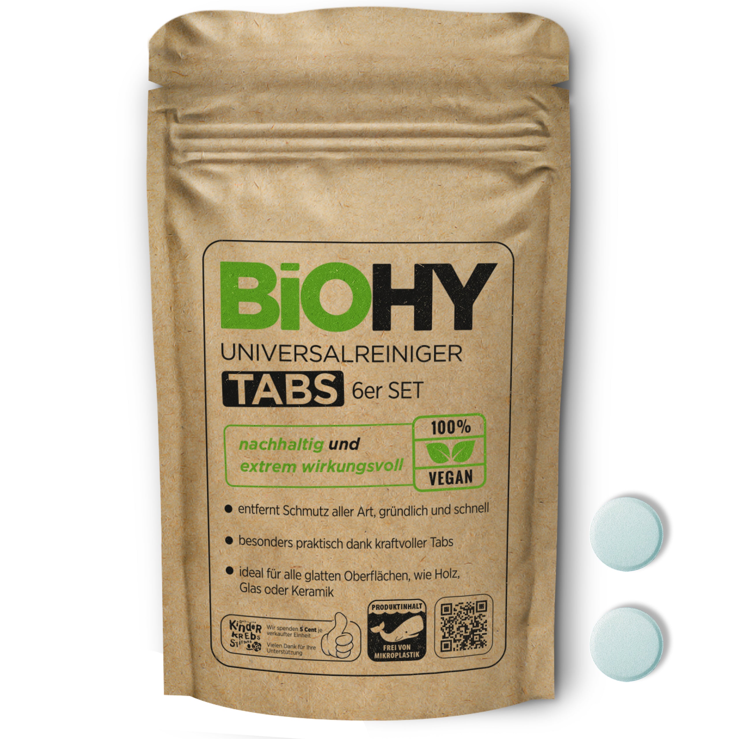 BIOHY universal cleaner tabs, cleaning agents, cleaning tablets, all-purpose cleaner tabs