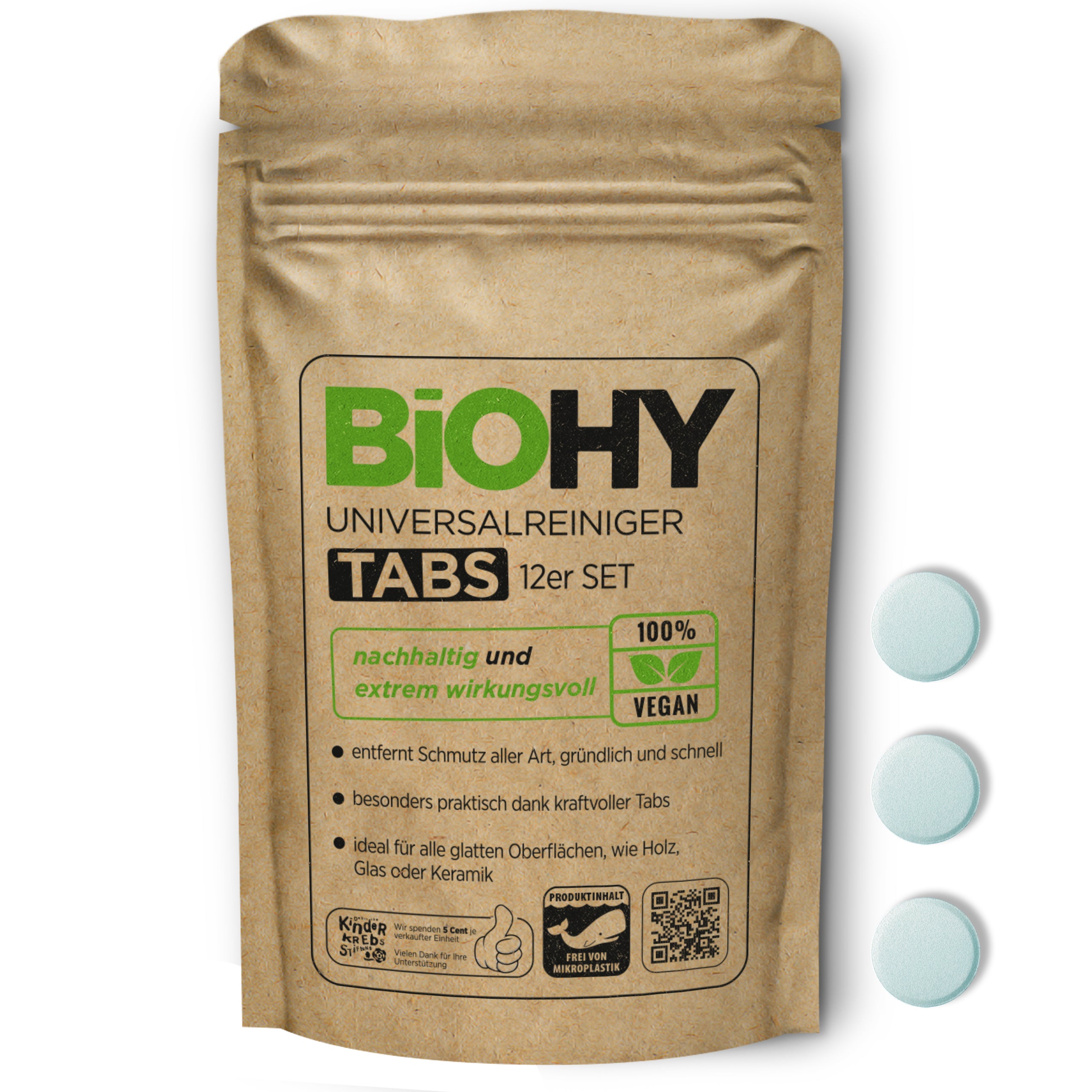 BIOHY universal cleaner tabs, cleaning agents, cleaning tablets, all-purpose cleaner tabs